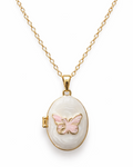 Blush Butterfly Locket Pendant