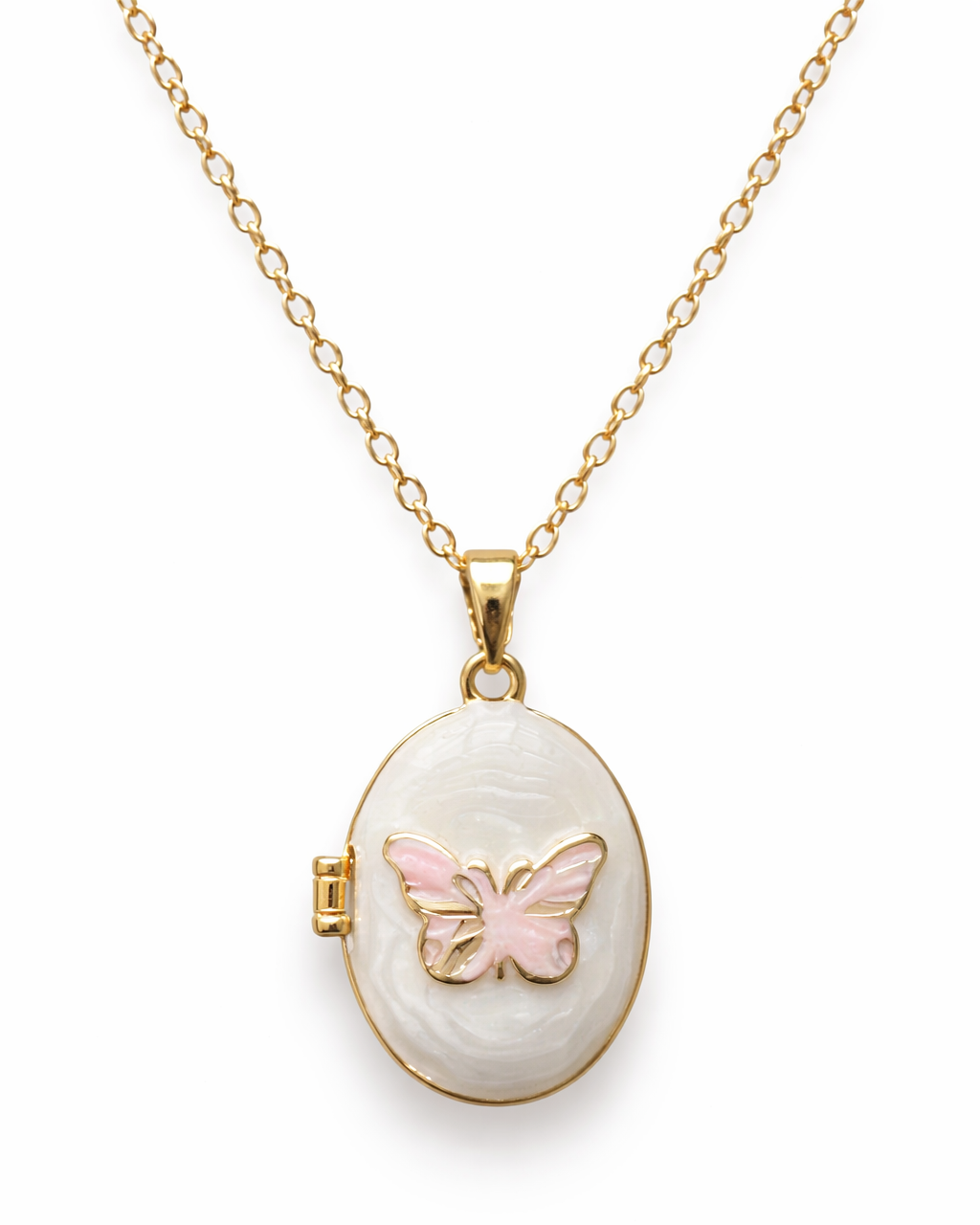 Blush Butterfly Locket Pendant
