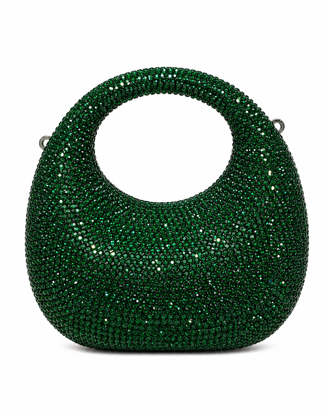Oval Rhinestone Clutch