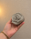 Flower Rhinestone Clutch