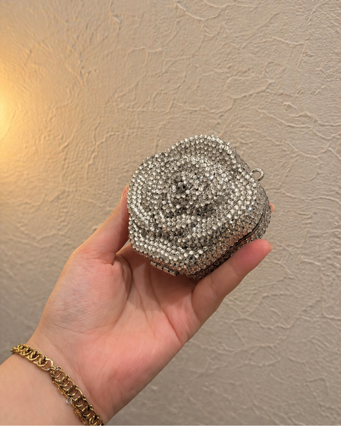 Flower Rhinestone Clutch