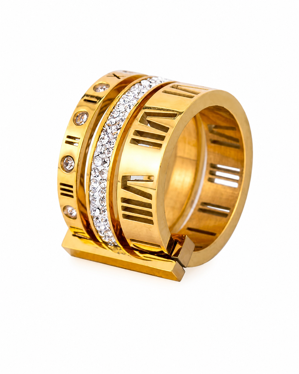 Roman Luxe Crystal Band Ring