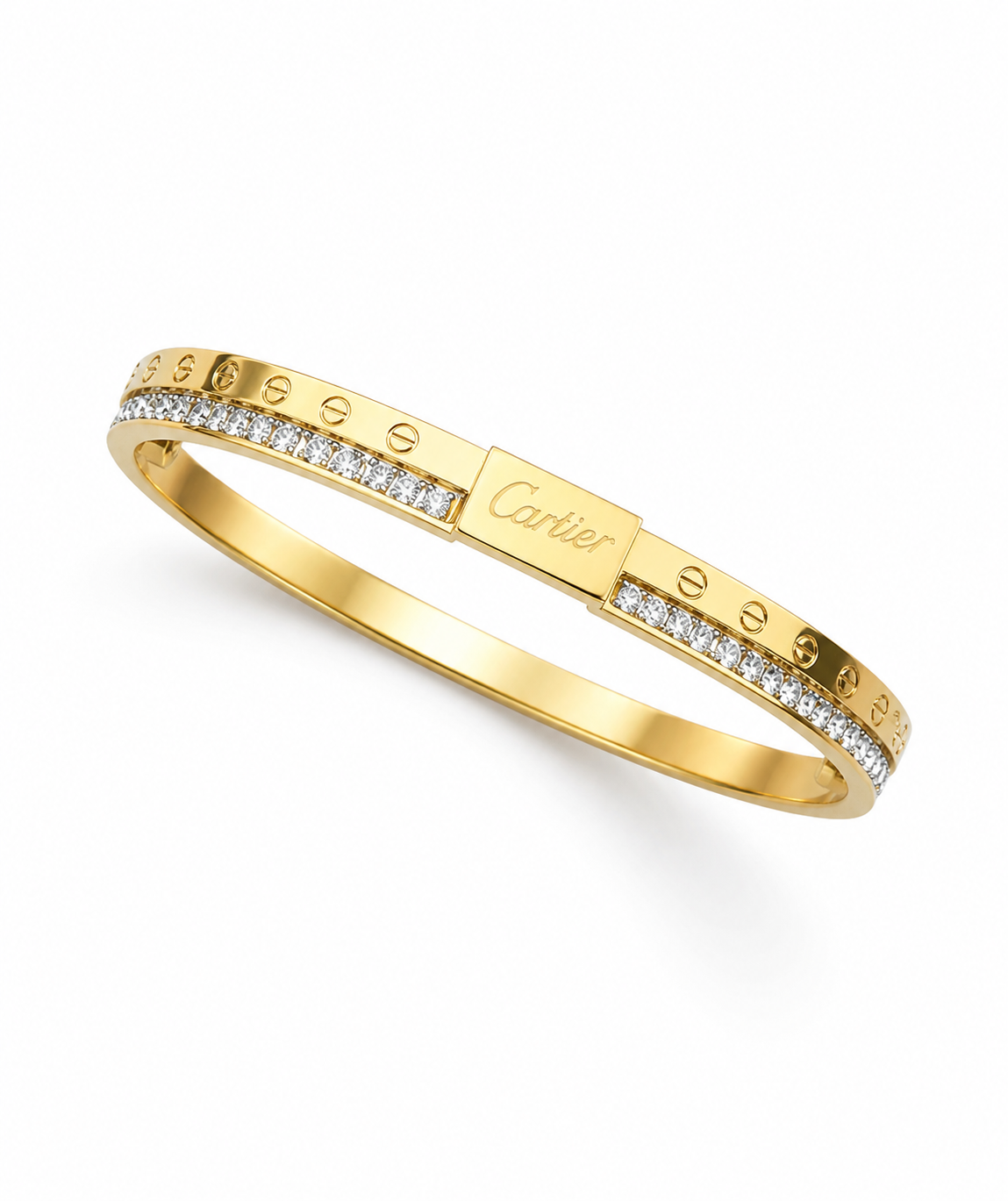 Golden Luxe Crystal Cuff Bracelet
