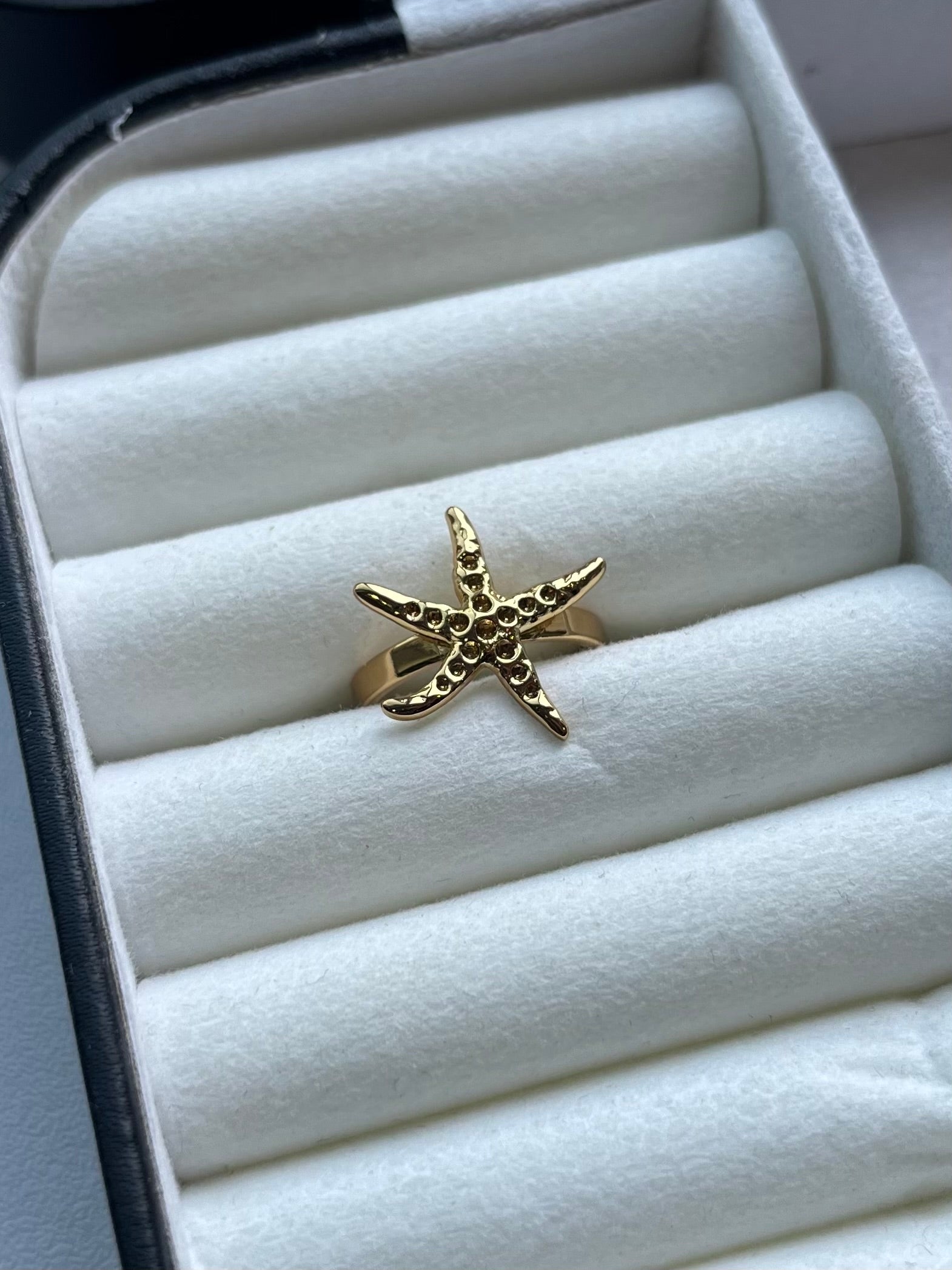 Golden Starfish Ring