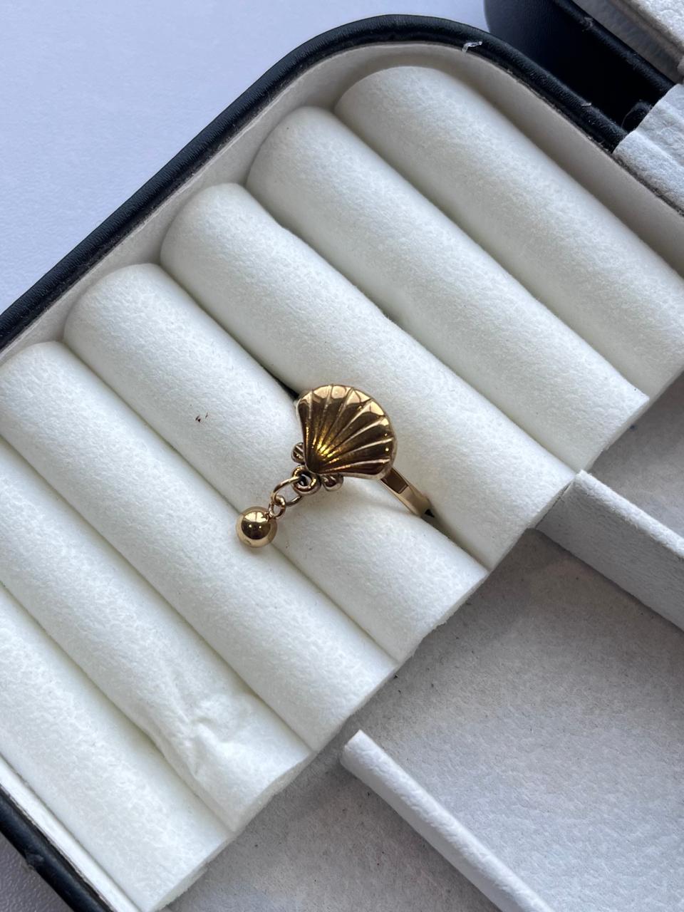 Seashell Charm Ring