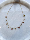 Golden Leaves Charm Necklace