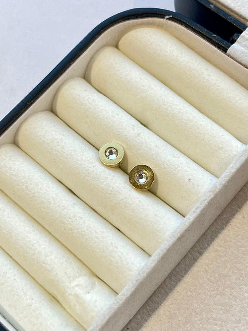Crystal Disc Studs