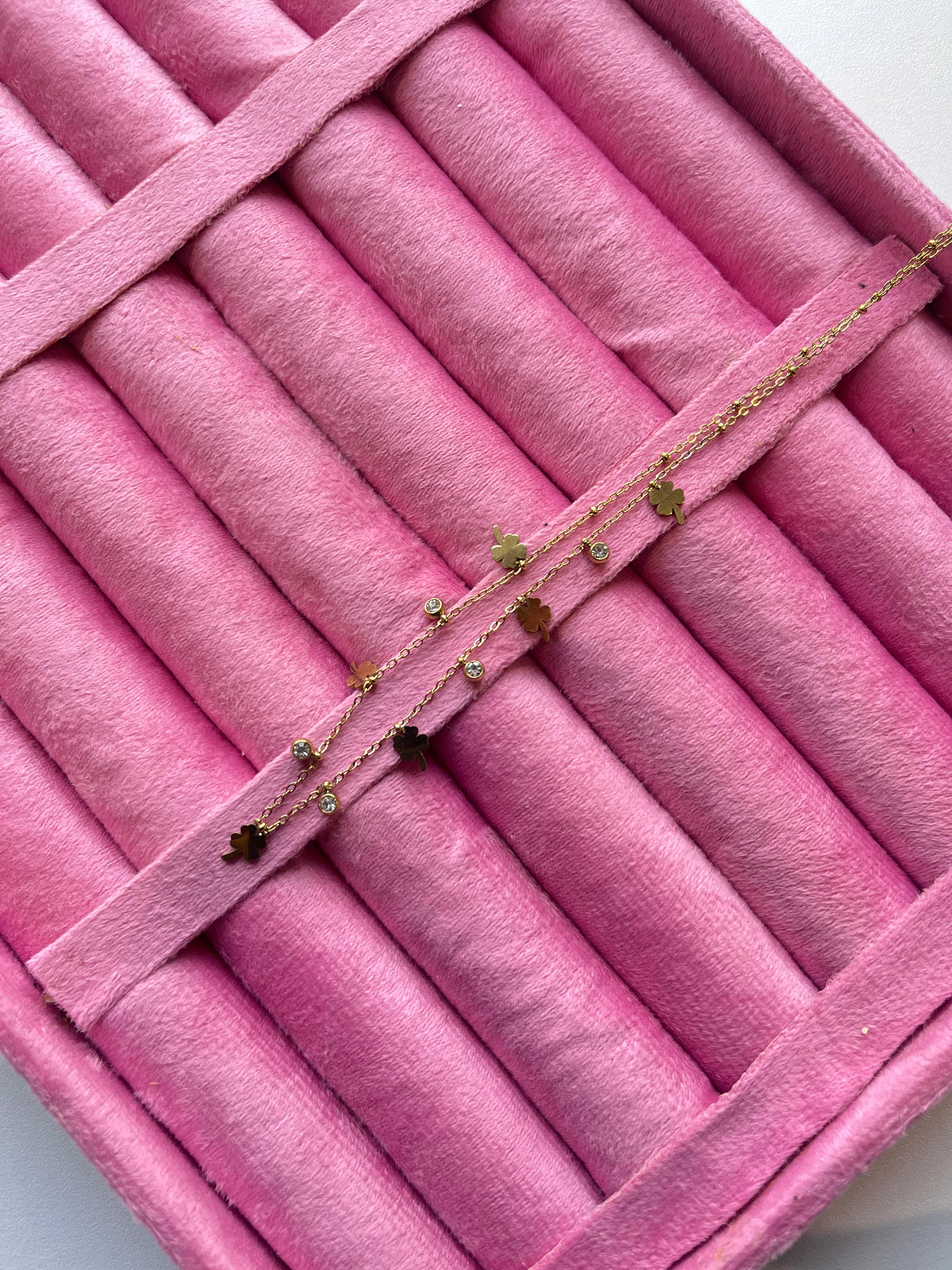 Golden Leaves Charm Necklace