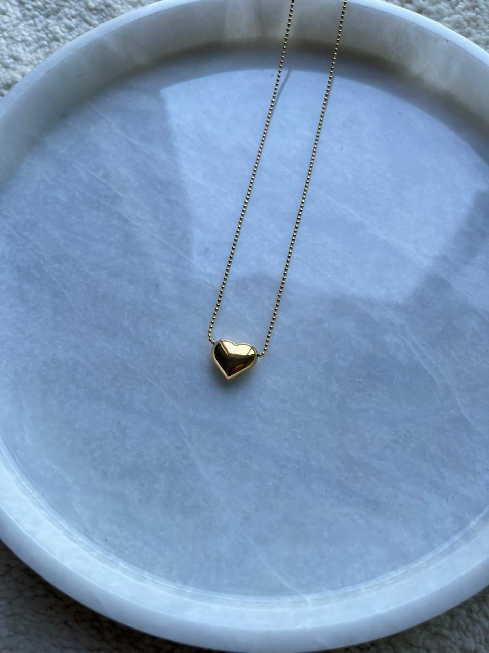 Golden Amour Heart Pendant